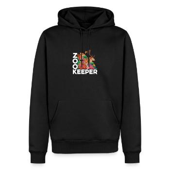 Retro Graphic Animal Keeper Zoo Keeper Animal Love - Männer Premium Bio Hoodie - Schwarz - Vorne - Nico (187cm)