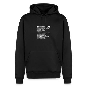 Life Of A Zoo Keeper Animal Lover Zoologist Animal - Männer Premium Bio Hoodie - Schwarz - Vorne - Nico (187cm)