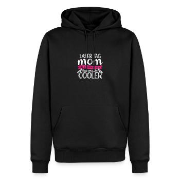 Im A Laser Tag Mom Just Like A Normal Mom Except M - Männer Premium Bio Hoodie - Schwarz - Vorne - Nico (187cm)