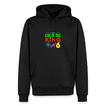 This Laser King Is 6 Lasertag Player Lasergame Pha - Männer Premium Bio Hoodie - Schwarz - Vorne - Nico (187cm)