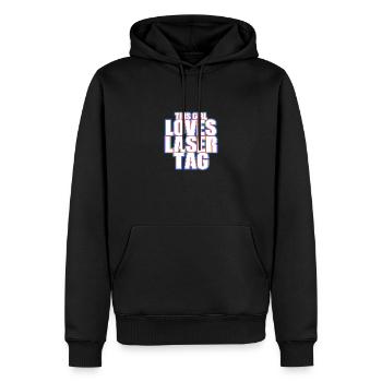 This Girl Loves Lasertag Lasergame Lasertag Player - Männer Premium Bio Hoodie - Schwarz - Vorne - Nico (187cm)
