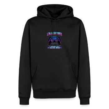 I'm A Gamer Not Because I Don't Have A Life Gaming - Männer Premium Bio Hoodie - Schwarz - Vorne - Nico (187cm)