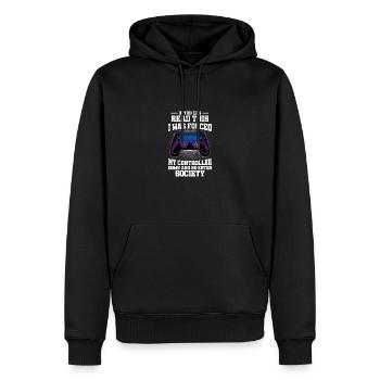 If You Can Read This I Was Forced My Controller Ga - Männer Premium Bio Hoodie - Schwarz - Vorne - Nico (187cm)