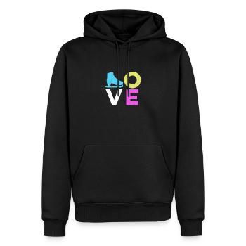 Love Graphic Ice Skating Figure Skater Ice Skater - Männer Premium Bio Hoodie - Schwarz - Vorne - Nico (187cm)