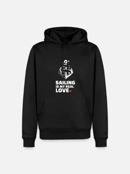 I love sailing - Men’s Premium Organic Hoodie - black