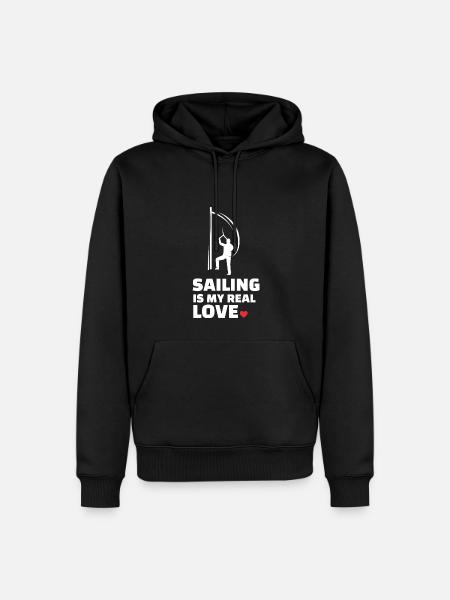 I love sailing - Men’s Premium Organic Hoodie - black