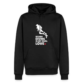 J’adore la plongée sous-marine - Sweat à capuche Premium bio Homme - noir - Devant - Nico (187cm)