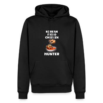Koreanisches gebratenes Huhn Chicken Wings Hühnchen Geschenk - Männer Premium Bio Hoodie - Schwarz - Vorne - Nico (187cm)