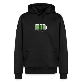 Geladener Akku - Männer Premium Bio Hoodie - Schwarz - Vorne - Nico (187cm)