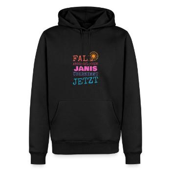 Vorname Janis - Männer Premium Bio Hoodie - Schwarz - Vorne - Nico (187cm)