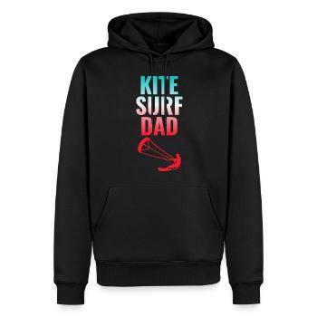 Kitesurfen Kiteboarding Kiteboarder Kitesurf Papa - Männer Premium Bio Hoodie - Schwarz - Vorne - Nico (187cm)