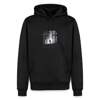 Je fais tout par le Christ qui me fortifie. - Sweat à capuche Premium bio Homme - noir - Devant - Nico (187cm)