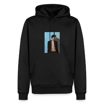 Anime Design - Männer Premium Bio Hoodie - Schwarz - Vorne - Nico (187cm)
