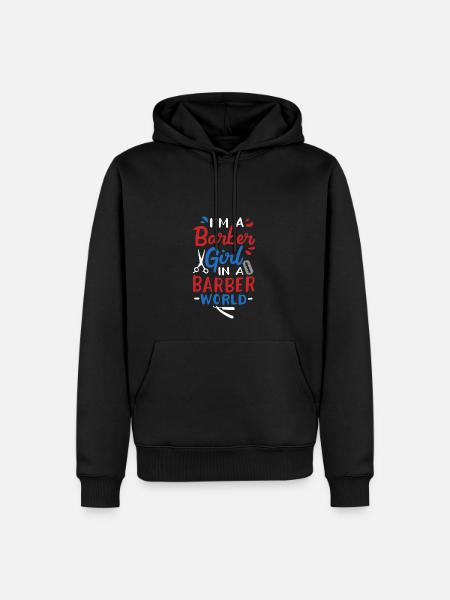 Friseurin - Männer Premium Bio Hoodie - Schwarz