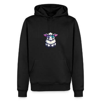 Schaf Cool Tier - Männer Premium Bio Hoodie - Schwarz - Vorne - Nico (187cm)