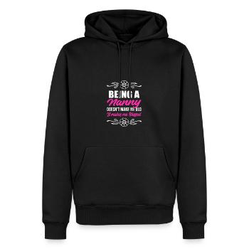 Macht mich gesegnet Pflegekraft Geschenk - Männer Premium Bio Hoodie - Schwarz - Vorne - Nico (187cm)