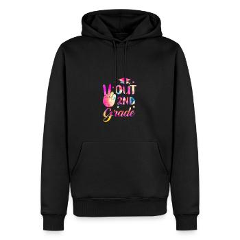 Peace out second 2nd class Happy Last school day - Men’s Premium Organic Hoodie - black - Front - Nico (187cm)
