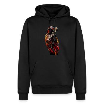 Falke - Männer Premium Bio Hoodie - Schwarz - Vorne - Nico (187cm)