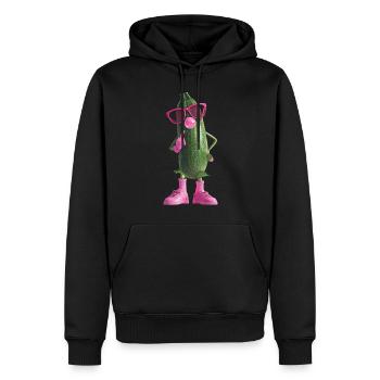 Zucchini - Männer Premium Bio Hoodie - Schwarz - Vorne - Nico (187cm)
