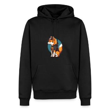 Cool Dog 5 - Männer Premium Bio Hoodie - Schwarz - Vorne - Nico (187cm)