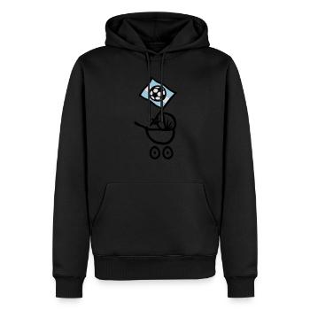 Argentina Bebé Fútbol Fan - Männer Premium Bio Hoodie - Schwarz - Vorne - Nico (187cm)