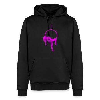 Aerial Hoop Silks Yoga Dancing Lyra Acrobatics - Männer Premium Bio Hoodie - Schwarz - Vorne - Nico (187cm)