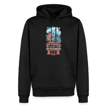 Angler Fischer Angeln Fischen Angelrute Geschenk - Männer Premium Bio Hoodie - Schwarz - Vorne - Nico (187cm)