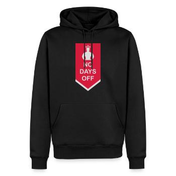 pas de jours de congé devis - Sweat à capuche Premium bio Homme - noir - Devant - Nico (187cm)