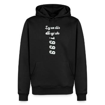 1999 - Männer Premium Bio Hoodie - Schwarz - Vorne - Nico (187cm)