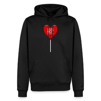 You're not my valentine, funny sarcastic valentine - Men’s Premium Organic Hoodie - black - Front - Nico (187cm)