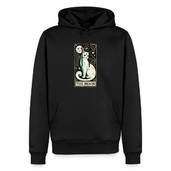 Das Mond-Tarot - Männer Premium Bio Hoodie - Schwarz - Vorne - Nico (187cm)