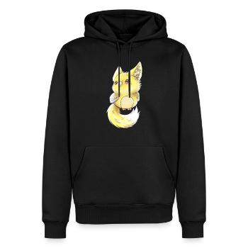 Lupifowl Lemon edition - Männer Premium Bio Hoodie - Schwarz - Vorne - Nico (187cm)