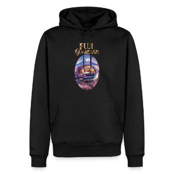 Der Wächter des Berges Fuji - Männer Premium Bio Hoodie - Schwarz - Vorne - Nico (187cm)