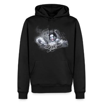 femmefatale - Sweat à capuche Premium bio Homme - noir - Devant - Nico (187cm)