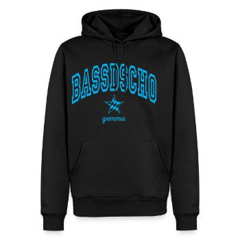 Bassdscho gemma Farbwechsel - Männer Premium Bio Hoodie - Schwarz - Vorne - Nico (187cm)