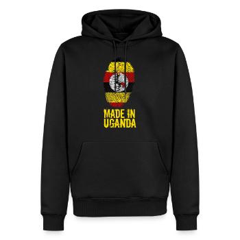 Made In Uganda - Männer Premium Bio Hoodie - Schwarz - Vorne - Nico (187cm)