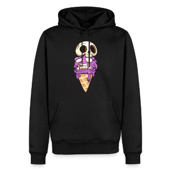 Schädel - Männer Premium Bio Hoodie - Schwarz - Vorne - Nico (187cm)