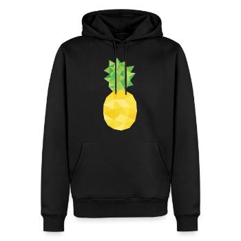 Ananas - Männer Premium Bio Hoodie - Schwarz - Vorne - Nico (187cm)