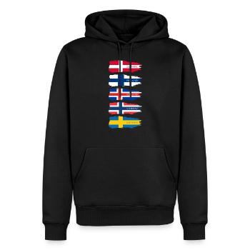 Scandinavia - Men’s Premium Organic Hoodie - black - Front - Nico (187cm)