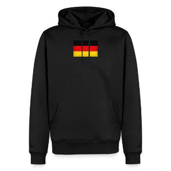 Deutschland Flagge - Männer Premium Bio Hoodie - Schwarz - Vorne - Nico (187cm)