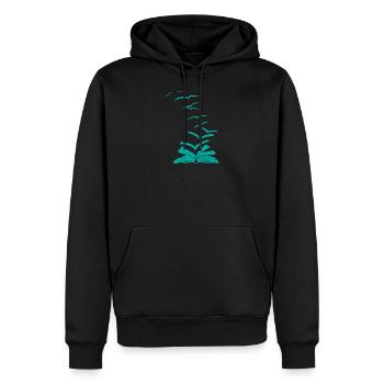 Livre cadeau professeur d’école professeur - Sweat à capuche Premium bio Homme - noir - Devant - Nico (187cm)