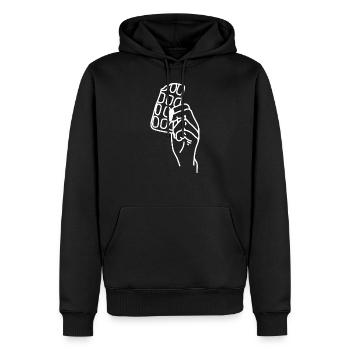 Schokolade Naschen Süßigkeiten - Männer Premium Bio Hoodie - Schwarz - Vorne - Nico (187cm)