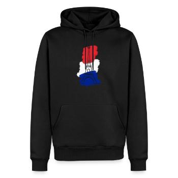 Eiffelturm - Männer Premium Bio Hoodie - Schwarz - Vorne - Nico (187cm)