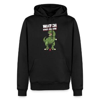 Beerpong Trex Funshirt - Sweat à capuche Premium bio Homme - noir - Devant - Nico (187cm)
