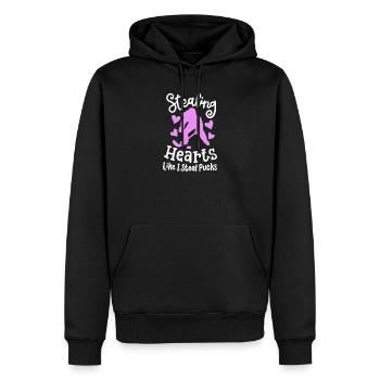 Eishockey Eishockeyspielerin Valentinstag - Männer Premium Bio Hoodie - Schwarz - Vorne - Nico (187cm)