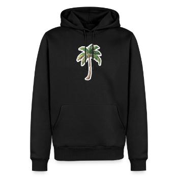 Palmier - Sweat à capuche Premium bio Homme - noir - Devant - Nico (187cm)