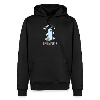 Geist Gespenst Spooky Halloween Happy Halloween - Männer Premium Bio Hoodie - Schwarz - Vorne - Nico (187cm)
