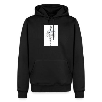 Blue lillies - Männer Premium Bio Hoodie - Schwarz - Vorne - Nico (187cm)