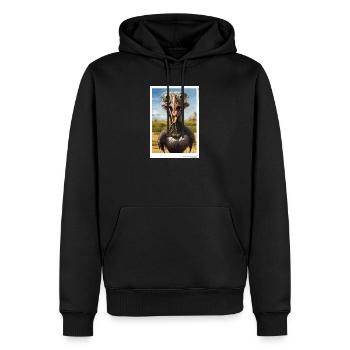 Drôle de bouquet dans le désert - Sweat à capuche Premium bio Homme - noir - Devant - Nico (187cm)