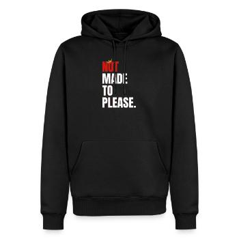 NOT1 - Männer Premium Bio Hoodie - Schwarz - Vorne - Nico (187cm)